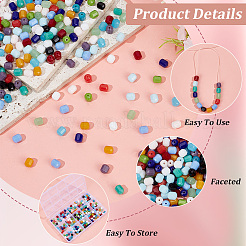 225Pcs 15 Colors Opaque Glass Beads Strands&nbsp;GLAA-PA0001-67