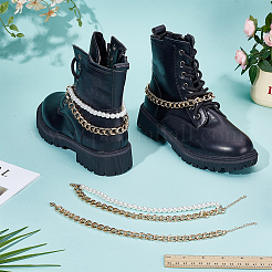 4Pcs 2 Styles Aluminum Boot Strap Chains&nbsp;FIND-PH0026-62G