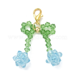 Cherry Glass Imitation Austrian Crystal Pendants Decorations&nbsp;HJEW-JM04058-02