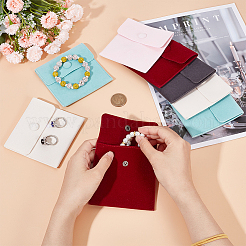 10Pcs 5 Colors Square Velvet Jewelry Bags&nbsp;TP-CP0001-04