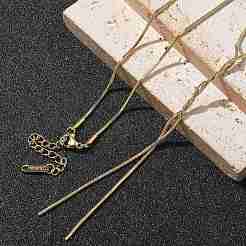 304 Stainless Steel Flat Snake Chain Y Necklaces for Women&nbsp;NJEW-R011-03G