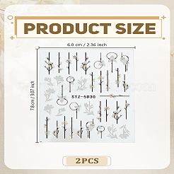 PET 5D Embossed Nail Art Stickers&nbsp;AJEW-WH0816-215