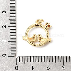 Valentine's Day Brass Micro Pave Cubic Zirconia Pendants&nbsp;KK-D237-04G-02