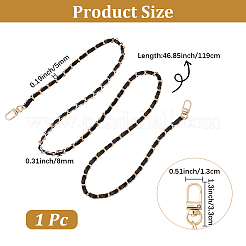 1Pc Imitation Leather & Aluminum Chain Bag Handles&nbsp;AJEW-CL0001-27B