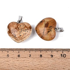 Natural Picture Jasper Pendants&nbsp;G-N362-05P-11