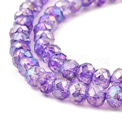 Spray Painted Imitation Jade Glass Beads Strands&nbsp;GLAA-P058-01B-04