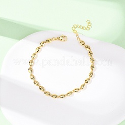 Brass Link Chain Bracelets for Women&nbsp;BJEW-C140-08G