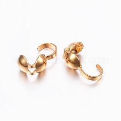 304 Stainless Steel Bead Tips&nbsp;STAS-L187-07G