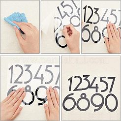 SUPERFINDING 8 Sheets 2 Style PET Sticker Reflective Self Adhesive Vinyl Waterproof 0-9 Number DIY Decorations for Mailbox&nbsp;DIY-FH0002-78