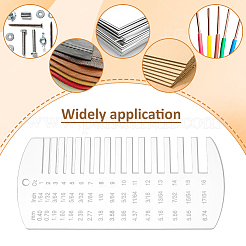 1Pc Rectangle Acrylic Leather Thickness Gauge&nbsp;TOOL-BC0003-38