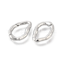 Brass Irregularity Spring Gate Rings&nbsp;KK-U072-43B-P