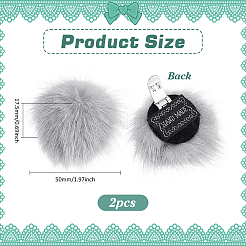 Faux Mink Fur Shoes Buckle Clip&nbsp;AJEW-WH0248-670B