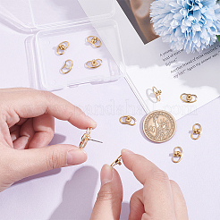10Pcs Brass Ear Nuts&nbsp;KK-UN0004-78G