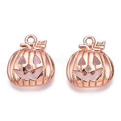 Tibetan Style Halloween Pumpkin Jack-O'-Lantern Alloy Pendants&nbsp;TIBEP-Q050-07RG