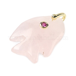 Natural Rose Quartz Carved Pendants&nbsp;G-G460-01G-07