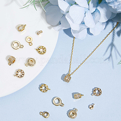 16Pcs 8 Styles Brass Cubic Zirconia Tube Bails&nbsp;KK-HY0004-44