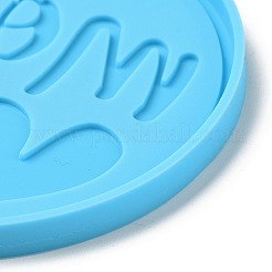DIY Mother's Day Theme Flat Round Pendant Silicone Molds&nbsp;LS-SIMO-H010-02C