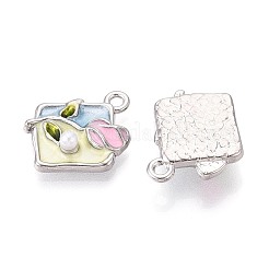 Rack Plating Alloy Enamel Pendants&nbsp;ENAM-N065-03P