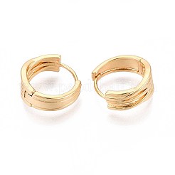 Brass Hoop Earrings&nbsp;EJEW-T047-95G