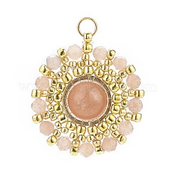 Handmade Japanese Seed Beads Pendants&nbsp;PALLOY-MZ00054-04