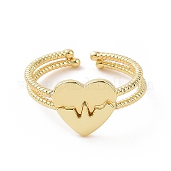 2Pcs 2 Style Brass Melting Heart Matching Couple Rings Set&nbsp;RJEW-E072-27G