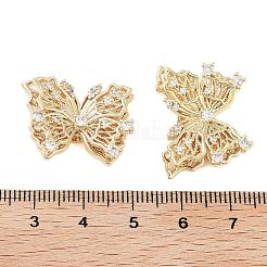 Brass Micro Pave Clear Cubic Zirconia Beads&nbsp;KK-Z059-03G