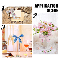 3 Rolls 3 Styles Flower Pattern Polyester Ribbon&nbsp;OCOR-CP0001-28A