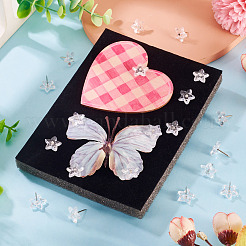 100Pcs Plastic Star Drawing Pin&nbsp;AJEW-TA0003-16