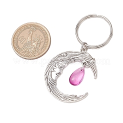 Gradient Color Baking Paint Transparent Glass Keychains&nbsp;KEYC-JKC01243