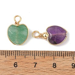 10Pcs 5 Styles Natural Mixed Gemstone Pendants&nbsp;PALLOY-JF05912