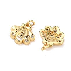 Brass Micro Pave Cubic Zirconia Pendants&nbsp;KK-A291-11F-G