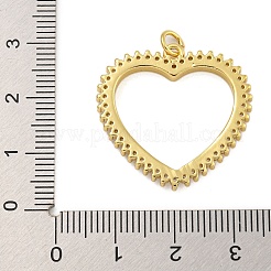 Rack Plating Brass Micro Pave Cubic Zirconia Pendants&nbsp;KK-C074-42G