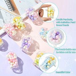 10Pcs Milk Tea Cup Theme Opaque Acrylic Pendants&nbsp;OACR-CJ0002-34