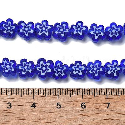 Handmade Millefiori Lampwork Beads Strands&nbsp;LAMP-F035-09D-1