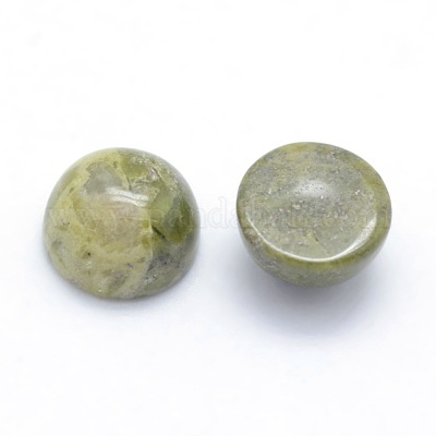 Natural Unakite Cabochons&nbsp;G-P393-R31-6mm-1