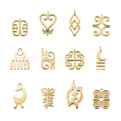 Wholesale 12Pcs 12 Style Brass Pendants