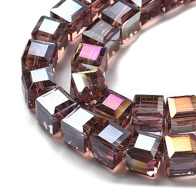 Electroplate Glass Beads Strands&nbsp;EGLA-H108-01A-AB02-1