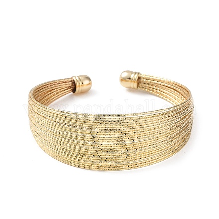 Brass Open Cuff Bangles BJEW-A144-01C-1