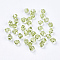 Imitation Austrian Crystal Beads, Grade AAA, K9 Glass, Faceted, Bicone, Yellow Green, 3x3mm, Hole: 0.7~0.9mm