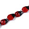 Handmade Lampwork Bumpy Beads Strands, Ladybug, FireBrick, 15~16x11~12x6~7mm, Hole: 0.7~1.2mm, about 13pcs/strand, 7.87 inch(20cm)
