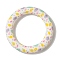 Silicone Beads, Ring, Gold, 65x10mm, Hole: 3mm