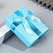 Paper Boxs, with Bowknot, Rectangle, Deep Sky Blue, 9x7x3cm