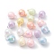 Acrylic Pendants, Iridescent, AB Color Plated, Ball, Indian Red, 21.5x15.5~16mm