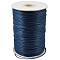 Korean Waxed Polyester Cord, Bead Cord, Prussian Blue, 1.2mm, about 185yards/roll