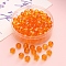 50Pcs Transparent Acrylic Beads, Orange, 10x2mm