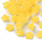 Transparent Acrylic Beads, Frosted, Flower, Champagne Yellow, 17.5x12mm, Hole: 1.5mm, about 770pcs/500g