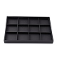 Stackable Wood Display Trays Covered By Black Leatherette&nbsp;PCT106-3