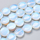 Flat Round Opalite Beads Strands&nbsp;G-S110-25-1