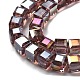 Electroplate Glass Beads Strands&nbsp;EGLA-H108-01A-AB02-3