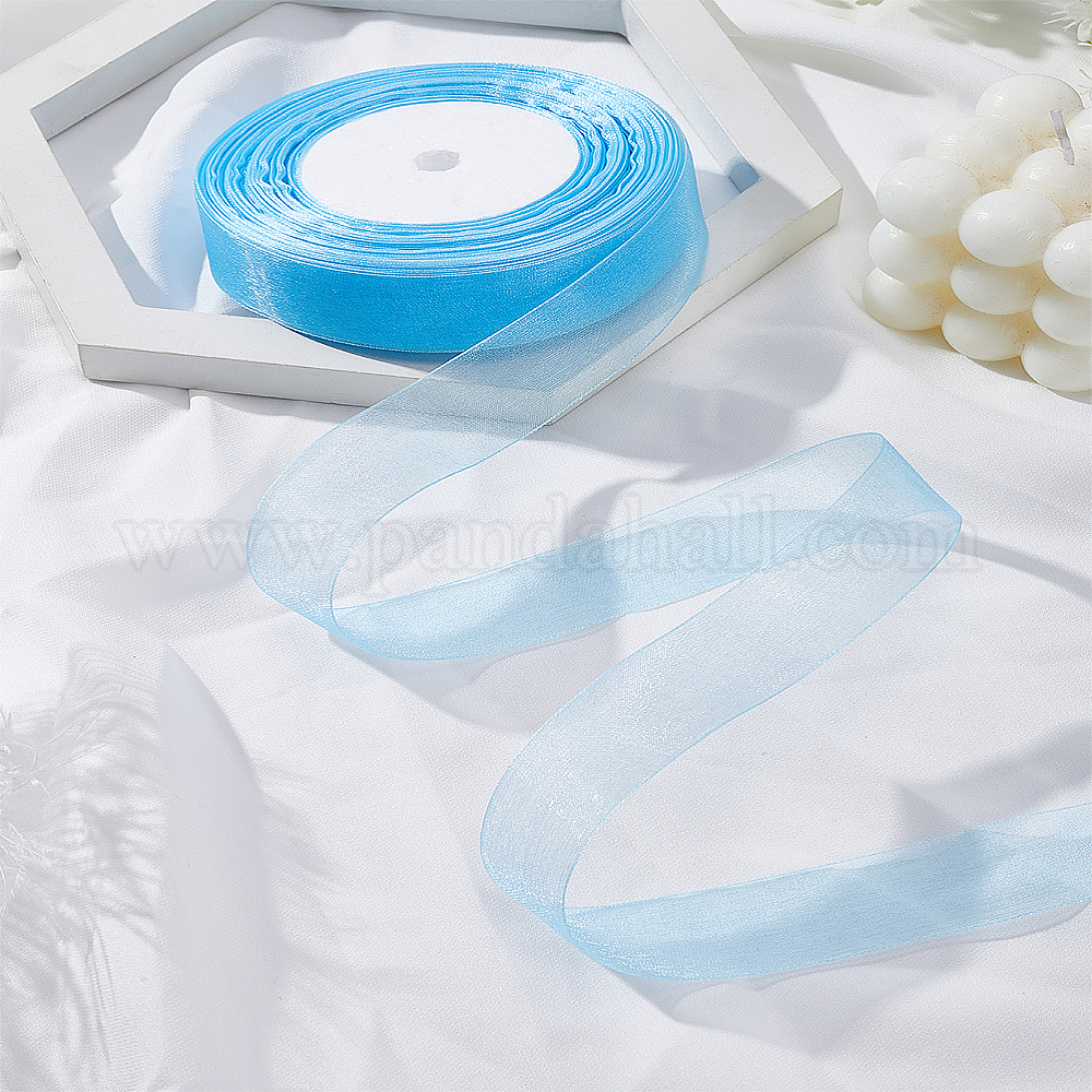Stretch Organdy Ribbon Wholesale 1 Roll Sheer Organza Ribbon - Pandahall.com